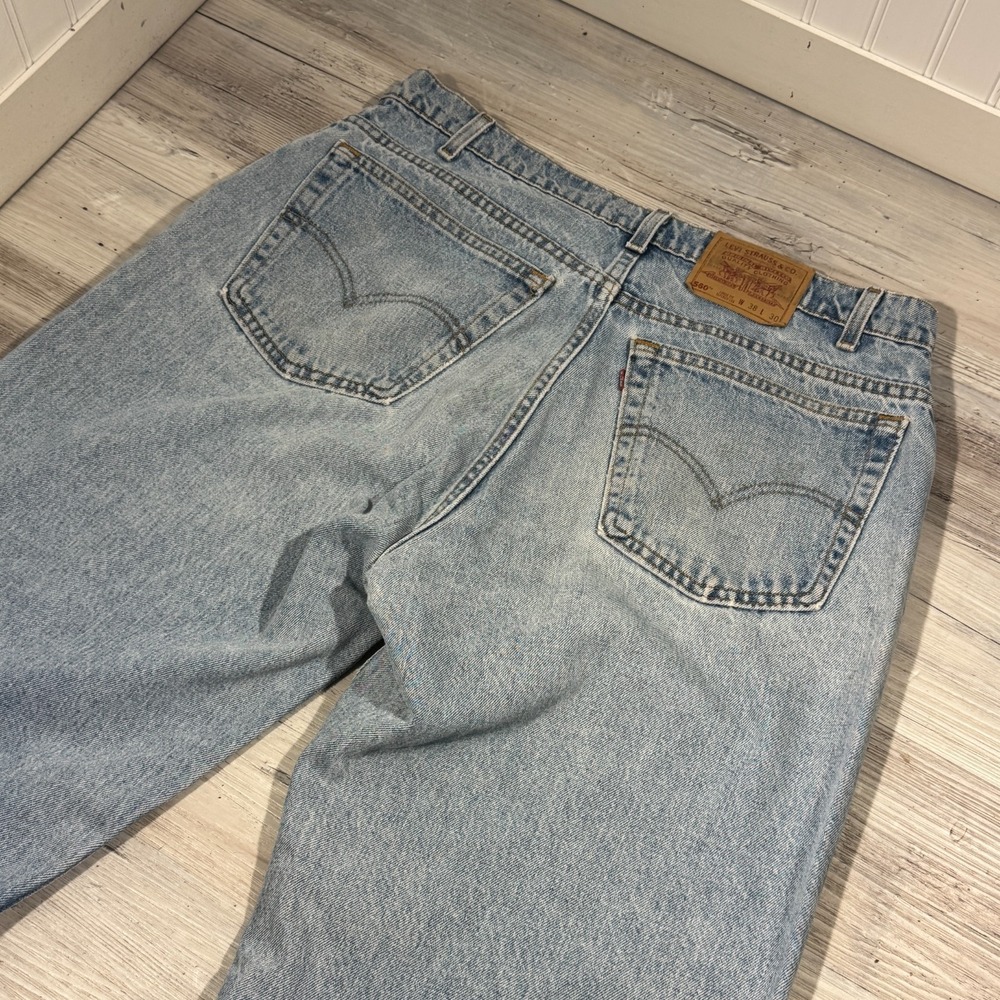 VTG 90s Levi's 560 Jeans Men's 36x29* Loose Tapered Faded Denim Tag USA 38x30